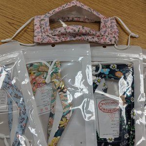 4 Clear Window Floral Face Masks Teachers